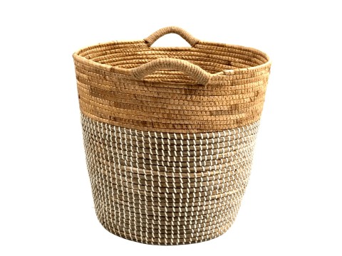 Pro Tapered Round Water Hyacinth Seagrass Hamper with Handles